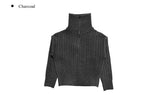 Chise cable knit half zip-up