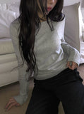 Amp Boatneck Peach Long Sleeve T-Shirt