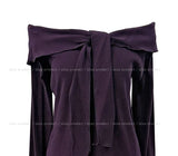 Niid Stripe Tie Off-shoulder Long Sleeve