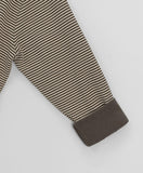 Qsen Peach Fuzz Stripe Over Long Sleeve Tee