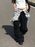 Repol Pintuck Cargo Wide Long Pants