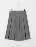 Elsha Cotton Pleated Midi Skirt