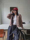 Fairy color matching work jacket