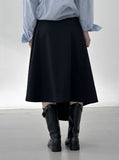 Reden Hull Unbalanced Flare Skirt