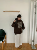 [unisex] Pikuyo printing brushed over hoodie