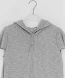 Vail Cap Sleeves Frill Shirring Layered Snap Hood One Piece