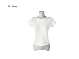 [MADE/more BASIC/Tumble Washing] Robe Semi-Crop Round Plain Short Sleeve T-shirt