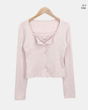 Enru Slim Fit Sleeveless Cardigan Set