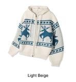Ender Nordic Knit Hooded Zip-Up