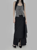 Ash Layered Wrap Skirt