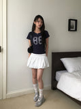 Whipping Dot Balloon Mini Skirt