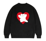 [UNISEX]Bear Heart Back Printing Sweatshirt