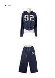 Kase Number Hood Zip-Up Pants Training Set
