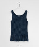 Denmi Dot Tiered Layered Sleeveless