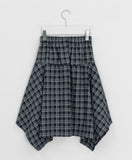 Homan Layered Check Midi Skirt