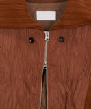 Hikan Wrinkle Collar Quilted Zip-up Jumper