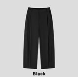 Coz pin tuck half banding wide slacks