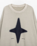 [unisex] Deroutin Print Pigment Over Sweatshirt