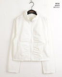 [MADE] Shanti Windbreaker Shirring Pleated Crop Long Sleeve Zip-Up