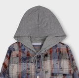 Vince Damage Hood Check Jacket