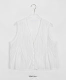 Krat lace layered button vest