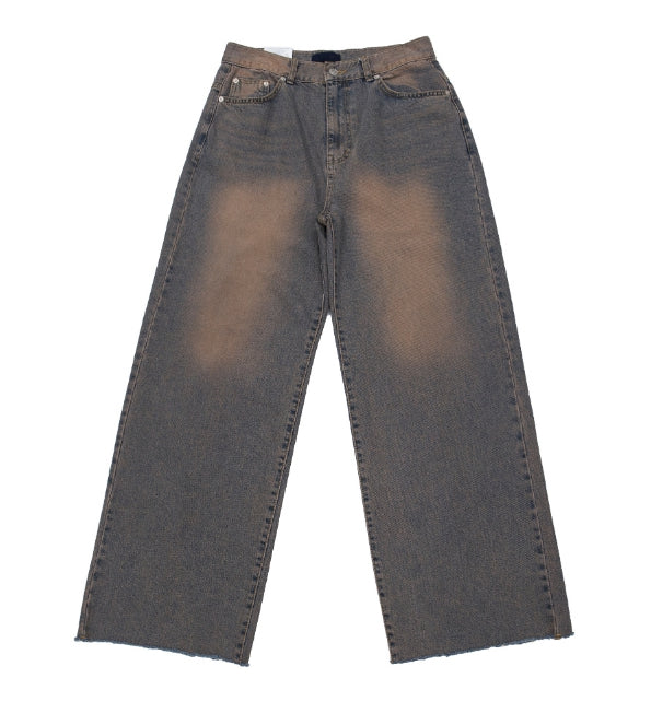 【YOURNUS】Redteen cutting wide denim YOURNUS (ユアノス) - レッドティーンカッティングワイドデニム