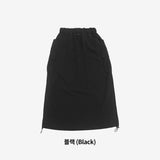 Poron string back slit pocket skirt