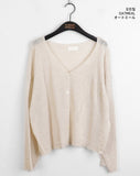 Cello Basic Linen V-neck Long Sleeve Cardigan