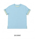 [unisex] Robben Color Matching Roll-up Short Sleeve Tee
