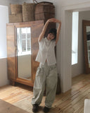 Crumb Washing Pocket Balloon Wide Pants