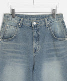 Celto Lettering Carpenter Denim Bermuda Pants