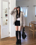 Dozen Rivet Raccoon Fur Hooded Padding