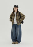 [BAONHAUS] Hebon Denim Banding Balloon Wide Pants