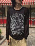 Palette see-through long sleeve knit