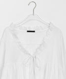 Hemons lace shirring ribbon blouse