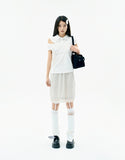 Layered Mesh Nylon Midi Skirt