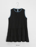 [BAONHAUS] Hilo Dot Color Matching Sleeveless One Piece
