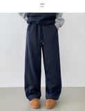 Two-Way Thick Brushed Lining Wide Jogger Cut Wide Banding Training Pants