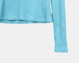 Lasom V-neck Slim Long Sleeve T-shirt