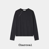 Trav Diagonal Henley Neck Long Sleeve T-shirt