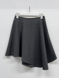[FW/Brushed] Unbalance Midi Flare Skirt