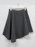 [FW/Brushed] Unbalance Midi Flare Skirt