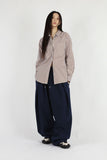 Folding line wide pants