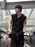 Pigment Sleeveless Line Hood Zip-up