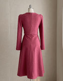 Ennis Shirring Wool Tweed One Piece