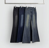 Cooling Low Rise Back Pocket Span Bootcut Denim Pants