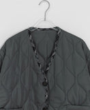 [BAONHAUS] Aland 2oz reversible ribbon quilting padding jumper