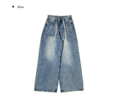 Fend Strap Wide Denim Pants