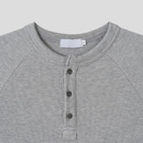 Logan Ribbed Muscle Fit Henley Neck Short Sleeve T-shirt