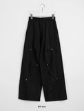 [unisex] Harona banding rivet parachute nylon pants